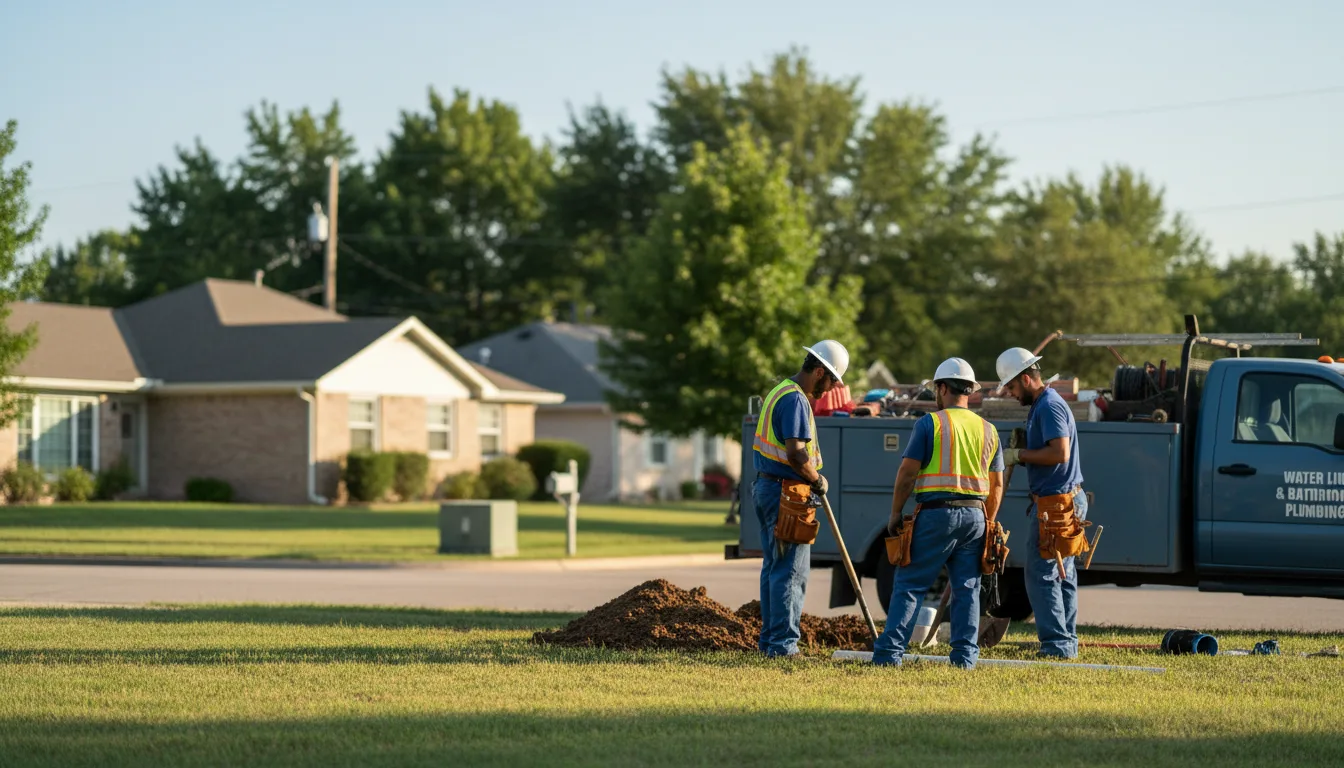 Residential water line and bathroom plumbing service in Overton, NE